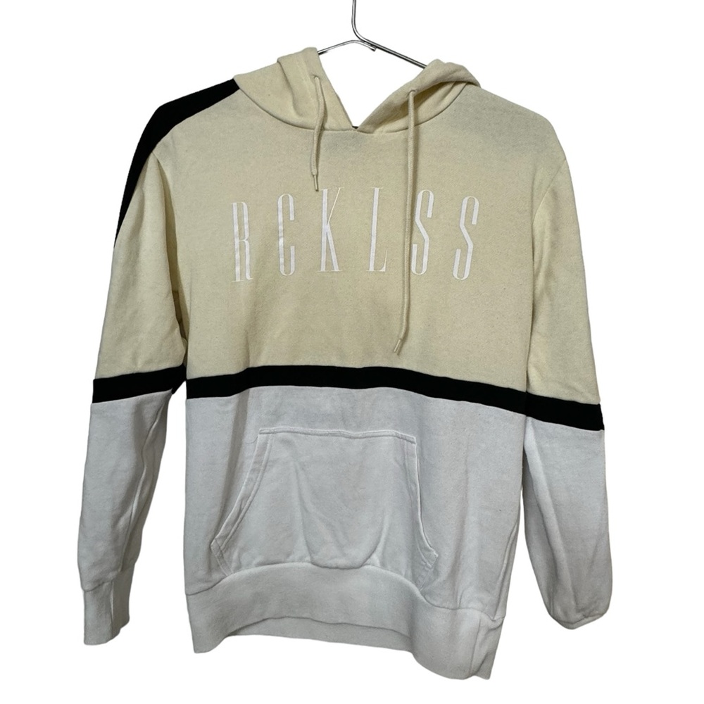 Retro Y&R Young & Reckless Block Striped Surf Skate Women’s S Hoodie MINTY